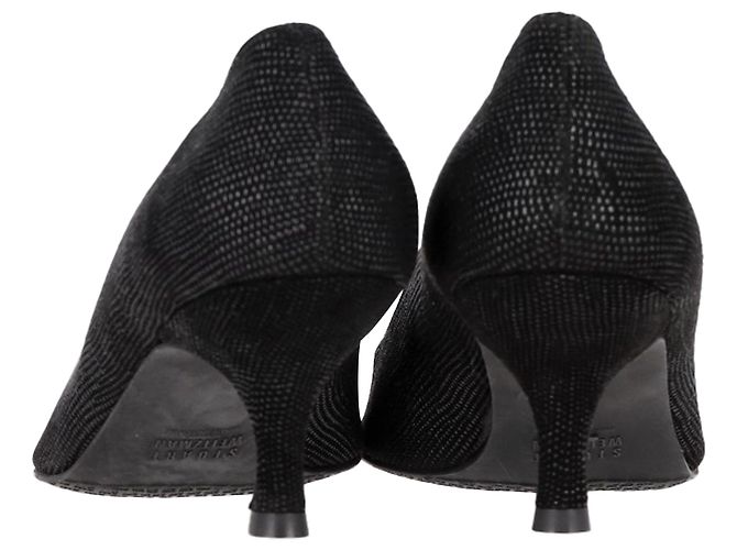 Stuart Weitzman x Russell & Bromley Décolleté con Accento Bead in Pelle Nera Marrone Rosso - vista 6