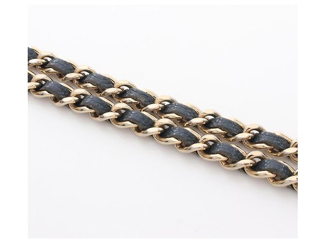 Wallet On Chain Portafoglio Chanel Con Catena Blu - vista 6