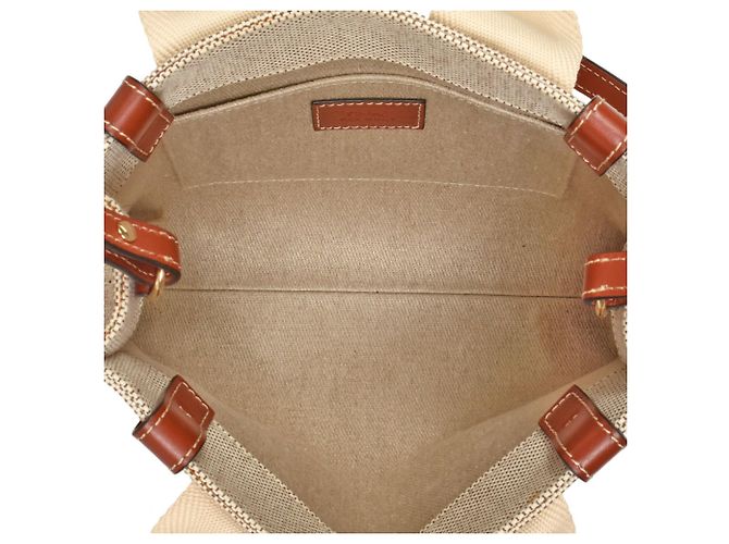 Borsa a spalla piccola Woody di Chloé Marrone Bianco - vista 5
