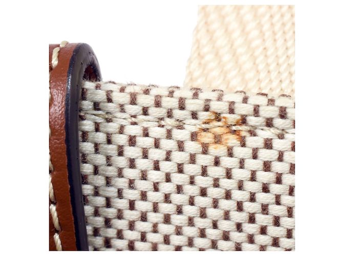 Borsa a spalla piccola Woody di Chloé Marrone Bianco - vista 7