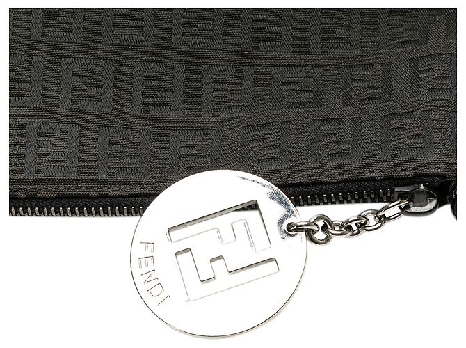 Bolsa transversal em lona Zucchino preta da Fendi - vista 9