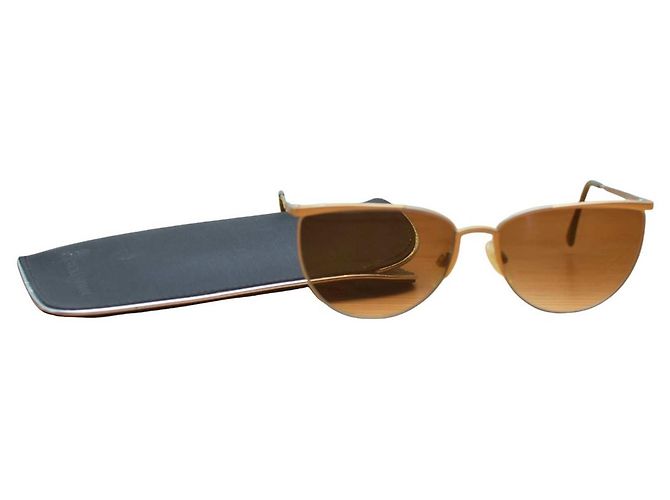 Occhiali da sole Giorgio Armani in metallo bronzo e argento - vista 5