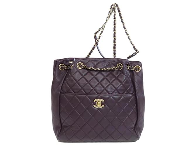 Bolso de Hombro Matelassé Chanel Púrpura - vista 11