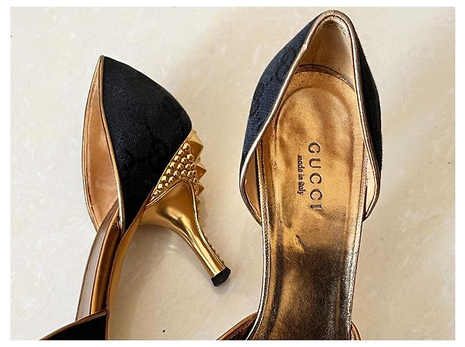 Décolleté Gucci in tessuto nero 37 - vista 2
