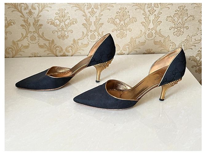 Décolleté Gucci in tessuto nero 37 - vista 5
