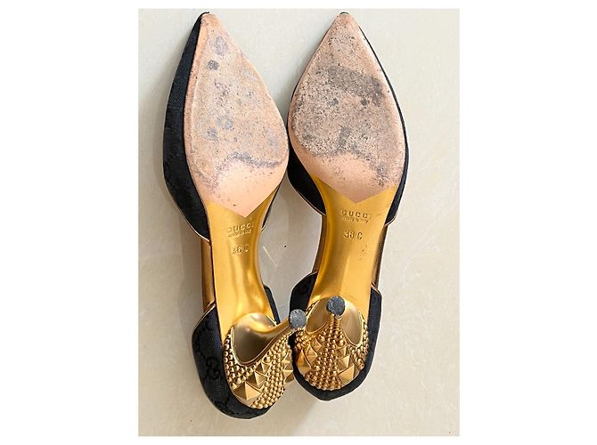 Décolleté Gucci in tessuto nero 37 - vista 8