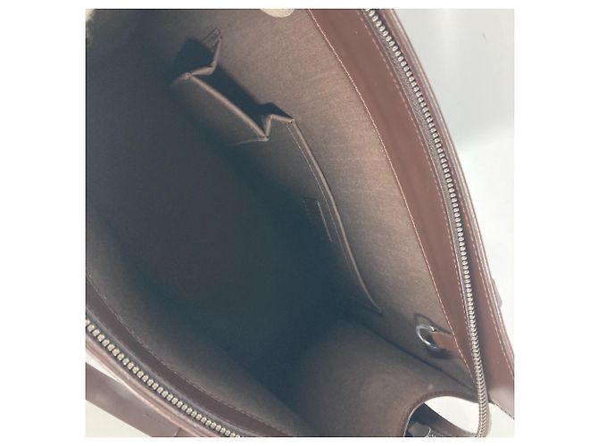 Borsa Louis Vuitton Epi Croisette PM Marrone - vista 10