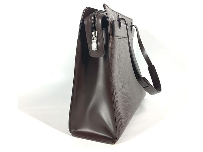 Borsa Louis Vuitton Epi Croisette PM Marrone - vista 3