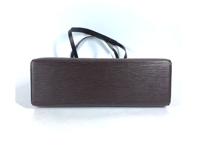 Borsa Louis Vuitton Epi Croisette PM Marrone - vista 4