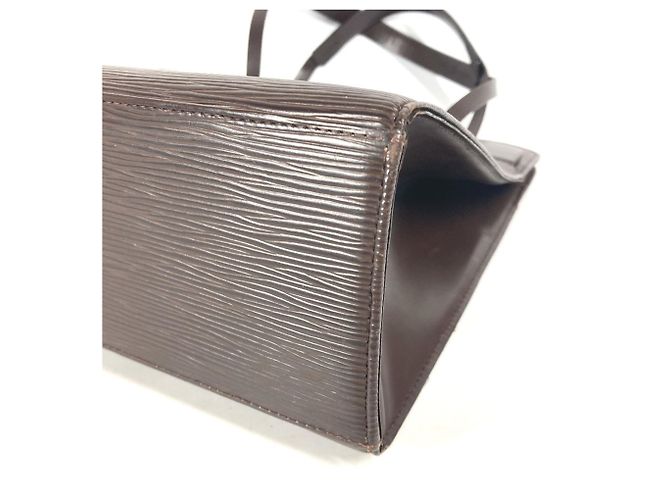 Borsa Louis Vuitton Epi Croisette PM Marrone - vista 5