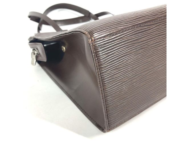 Borsa Louis Vuitton Epi Croisette PM Marrone - vista 6