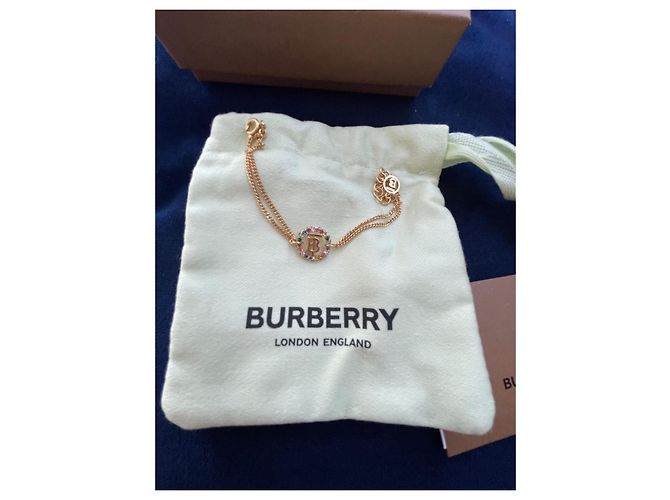 Bracciale Burberry Thomas Burberry Monogramma Cristalli Dorato D'oro - vista 2