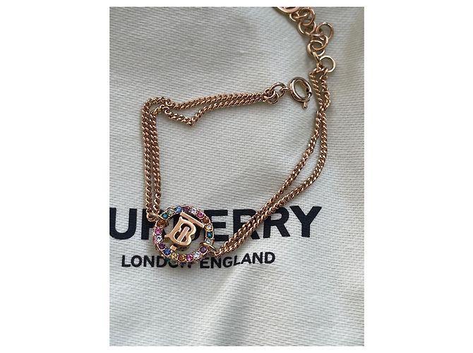 Bracciale Burberry Thomas Burberry Monogramma Cristalli Dorato D'oro - vista 8