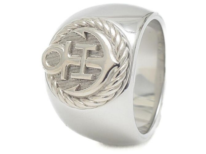Ring Hermès Anello in argento con ancoraggio Hermes - vista 8