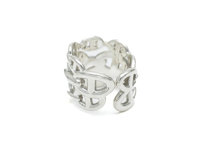 Hermès Hermes Anchanering GM Silver Band Ring Silvery - view 2