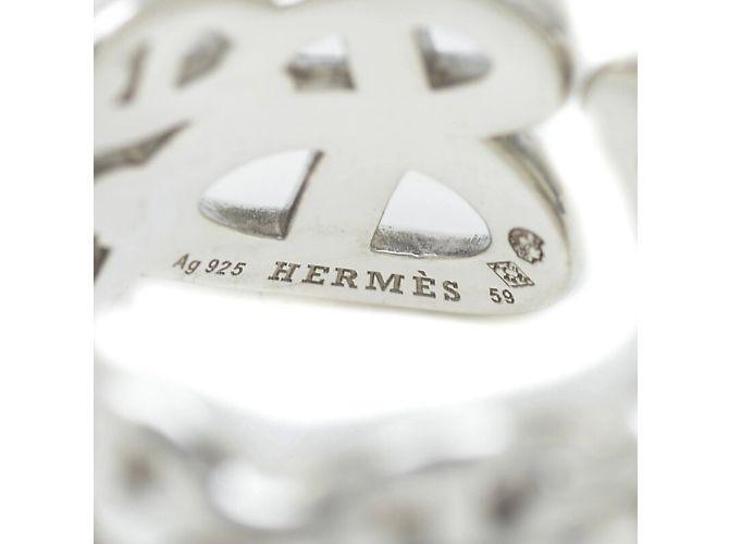 Hermès Hermes Anchanering GM Silver Band Ring Silvery - view 5