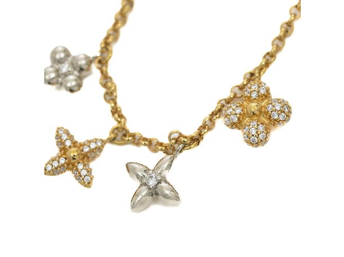 Collana Louis Vuitton LV Gram Motivo Iconico Argento D'oro - vista 3