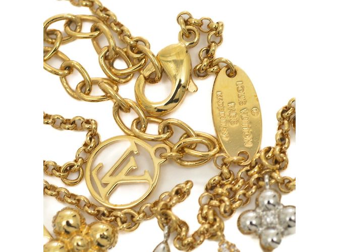 Collana Louis Vuitton LV Gram Motivo Iconico Argento D'oro - vista 4