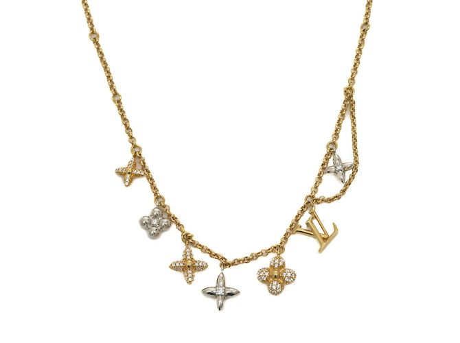 Collana Louis Vuitton LV Gram Motivo Iconico Argento D'oro - vista 6