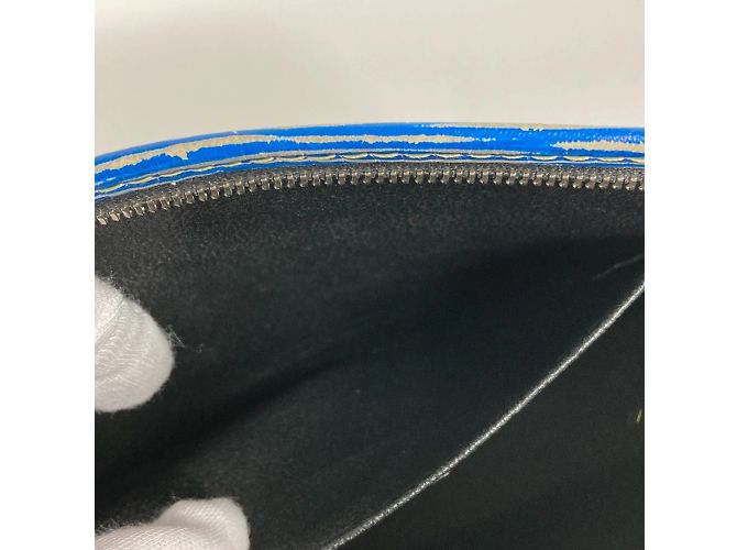 Borsa da toilette Poche in denim Epi Louis Vuitton Blu - vista 13