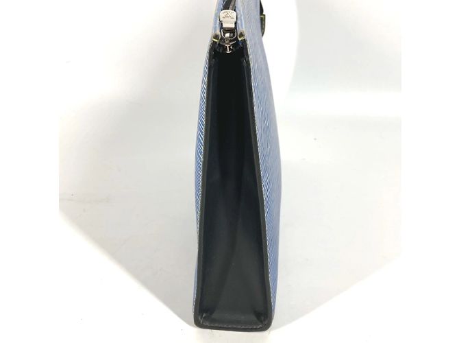 Borsa da toilette Poche in denim Epi Louis Vuitton Blu - vista 2