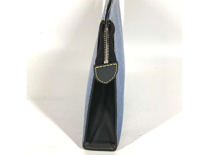 Borsa da toilette Poche in denim Epi Louis Vuitton Blu - vista 5