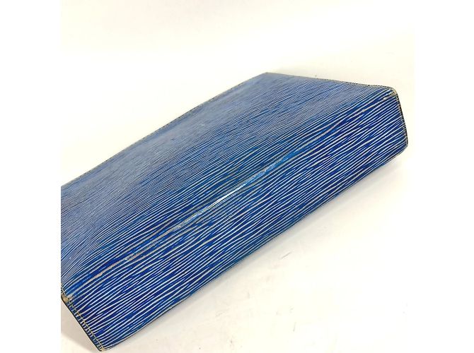 Borsa da toilette Poche in denim Epi Louis Vuitton Blu - vista 6