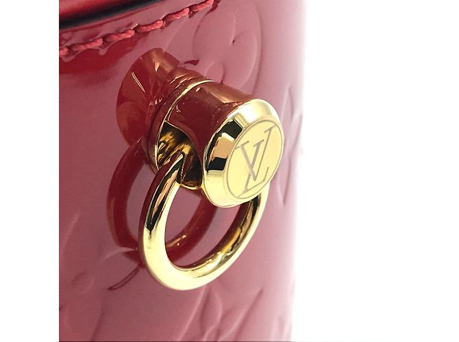 Borsa Louis Vuitton Monogram Vernis Cannes PM Rosso - vista 10