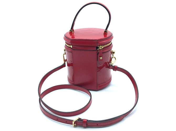 Borsa Louis Vuitton Monogram Vernis Cannes PM Rosso - vista 2