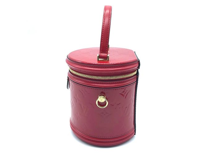 Borsa Louis Vuitton Monogram Vernis Cannes PM Rosso - vista 3