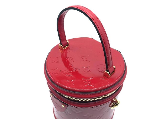 Borsa Louis Vuitton Monogram Vernis Cannes PM Rosso - vista 4