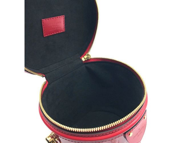 Borsa Louis Vuitton Monogram Vernis Cannes PM Rosso - vista 5