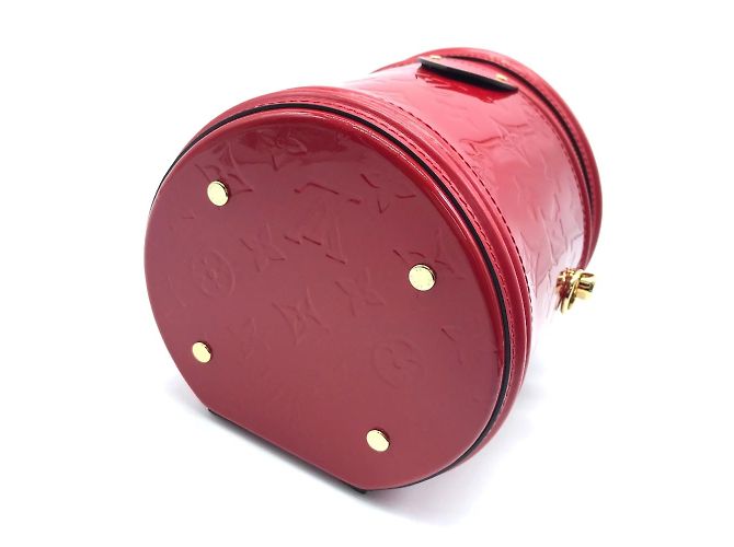 Borsa Louis Vuitton Monogram Vernis Cannes PM Rosso - vista 7
