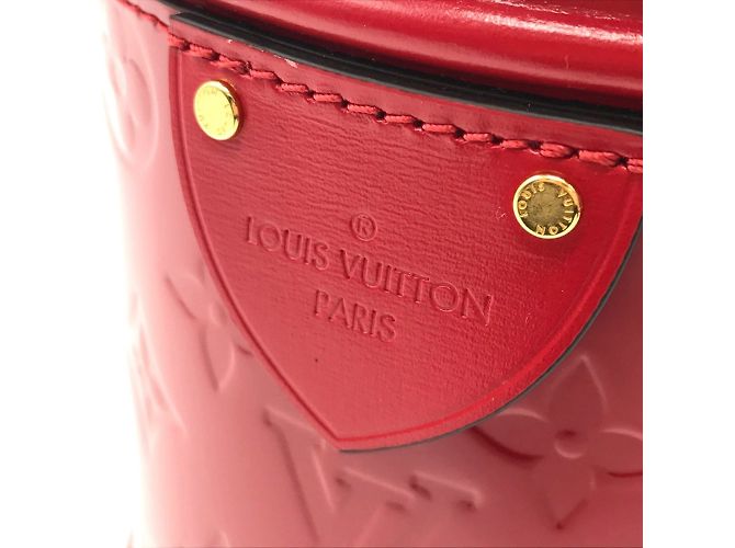 Borsa Louis Vuitton Monogram Vernis Cannes PM Rosso - vista 8