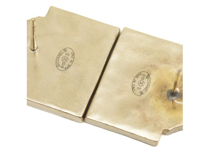Cambon Orecchini a perno placcati in oro nero Chanel - vista 5