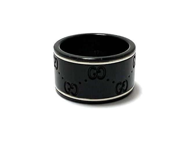 Anello Iconico GUCCI da uomo in oro bianco 18K - vista 2