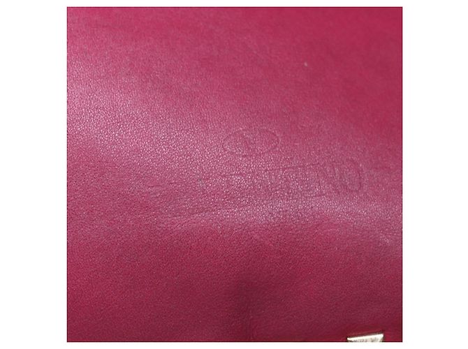 VALENTINO Borsa Clutch con Borchie in Pelle Rosa Oro Auth bs16650 D'oro - vista 17