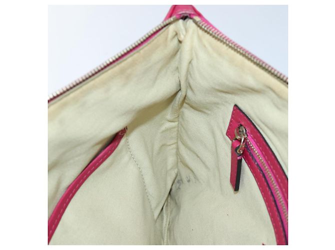 VALENTINO Borsa Clutch con Borchie in Pelle Rosa Oro Auth bs16650 D'oro - vista 19