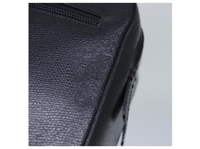 Borsa a mano in pelle nera Gianni Versace Auth bs16724 Nero - vista 13