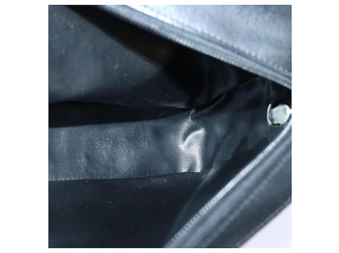 Borsa a mano in pelle nera Gianni Versace Auth bs16724 Nero - vista 19