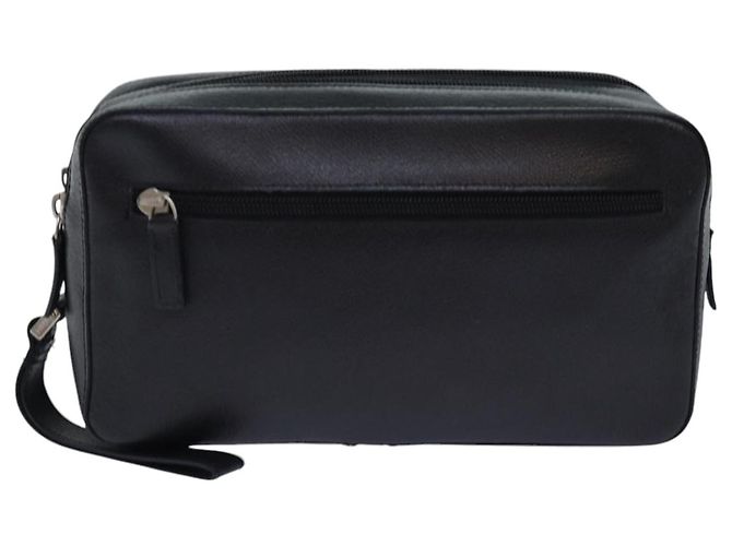 Borsa a mano in pelle nera Gianni Versace Auth bs16724 Nero - vista 2