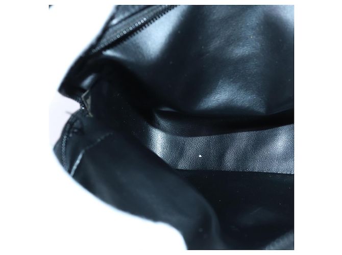 Borsa a mano in pelle nera Gianni Versace Auth bs16724 Nero - vista 20