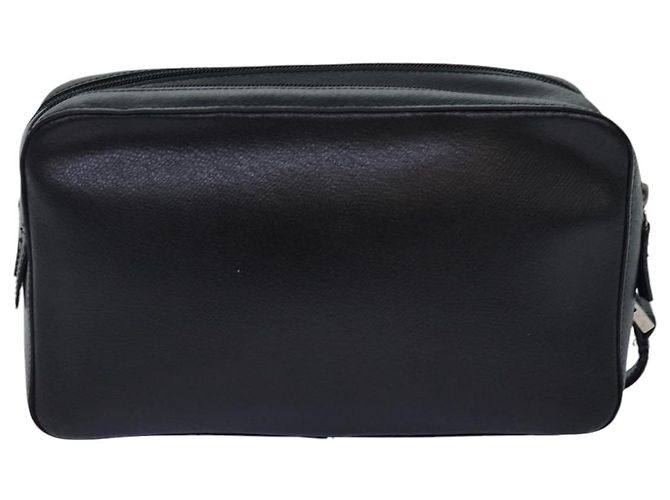 Borsa a mano in pelle nera Gianni Versace Auth bs16724 Nero - vista 3