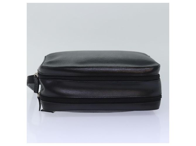 Borsa a mano in pelle nera Gianni Versace Auth bs16724 Nero - vista 7