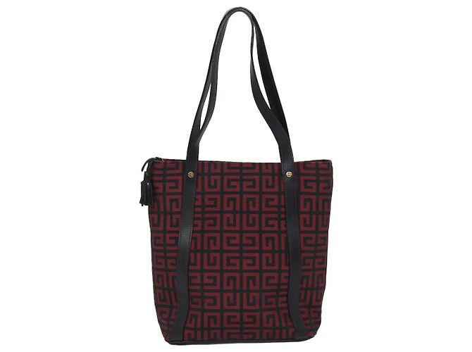 Borsa Tote GIVENCHY in tela rossa e oro Auth am6746 Rosso D'oro - vista 2