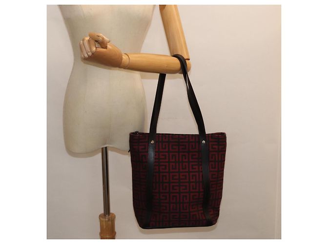 Borsa Tote GIVENCHY in tela rossa e oro Auth am6746 Rosso D'oro - vista 22
