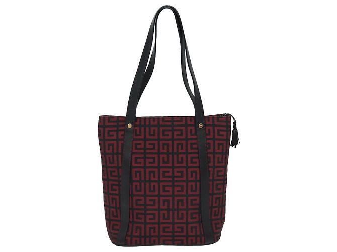 Borsa Tote GIVENCHY in tela rossa e oro Auth am6746 Rosso D'oro - vista 3