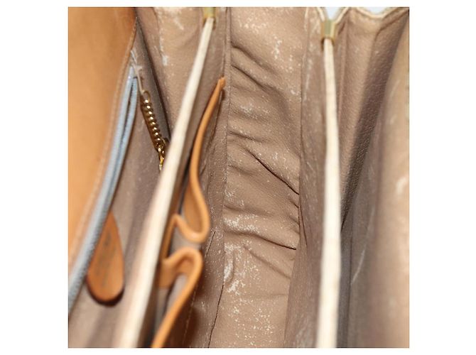 Céline CELINE Macadam Canvas Schultertasche Beige Gold Auth 86227 Golden - Ansicht 20