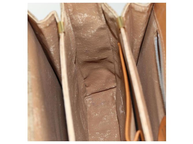 Céline CELINE Macadam Canvas Schultertasche Beige Gold Auth 86227 Golden - Ansicht 21