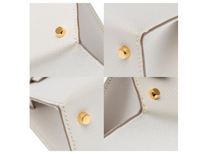 Hermès Sac HERMES Kelly Mini en Cuir Gris - 102072 - vue 12